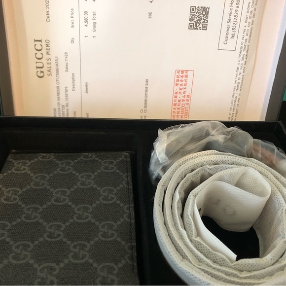 Gucci Black and White Men's Belt - Picture 1 of 5